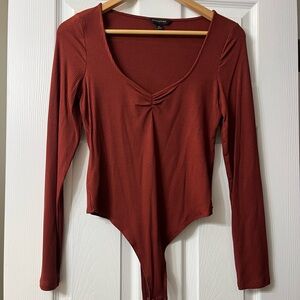 Banana Republic Terracotta Long Sleeve Bodysuit